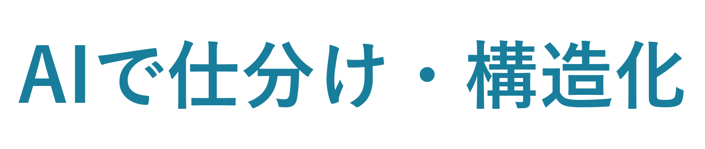 AIで仕分け・構造化